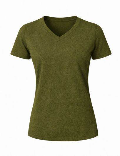 Women V-Neck Short Sleeve Premium T-Shirt