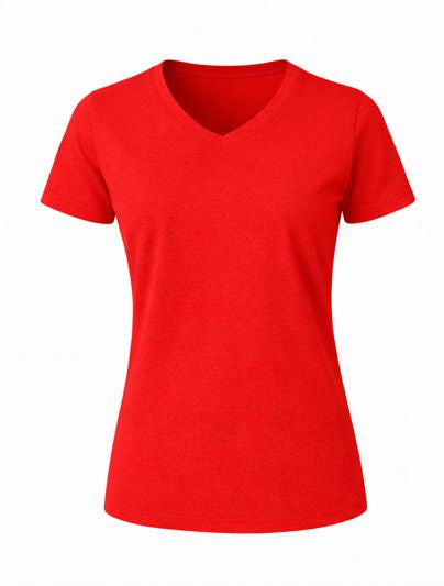 Women V-Neck Short Sleeve Premium T-Shirt